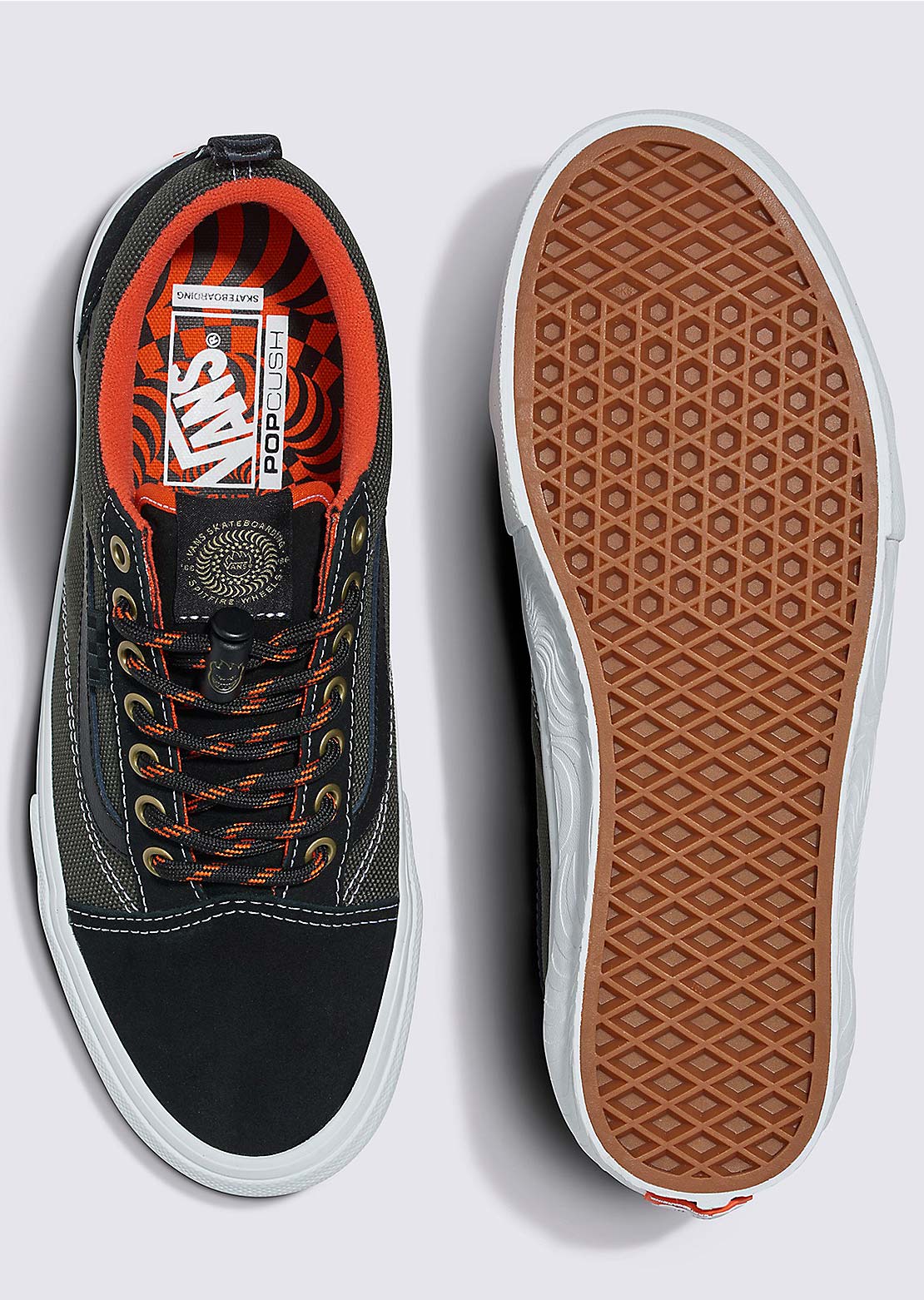 Vans Men&#39;s Skate Old Skool Shoes Spitfire Black/Flame