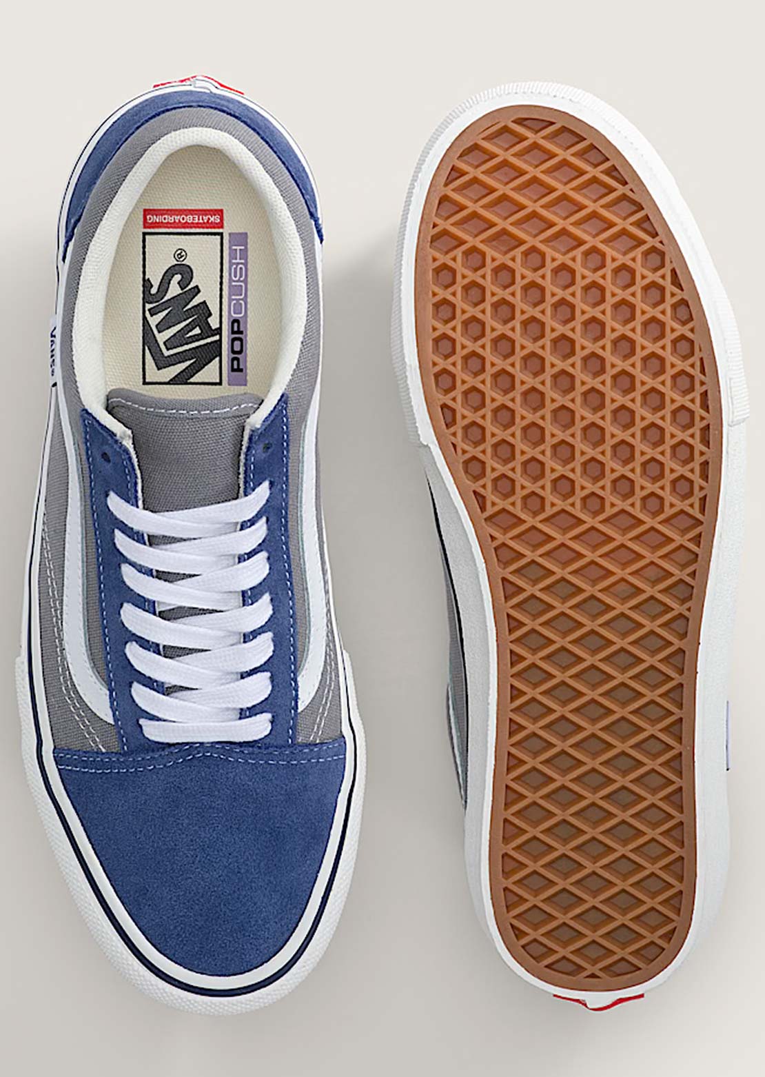 Vans Men's Skate Old Skool Shoes Blue/Grey