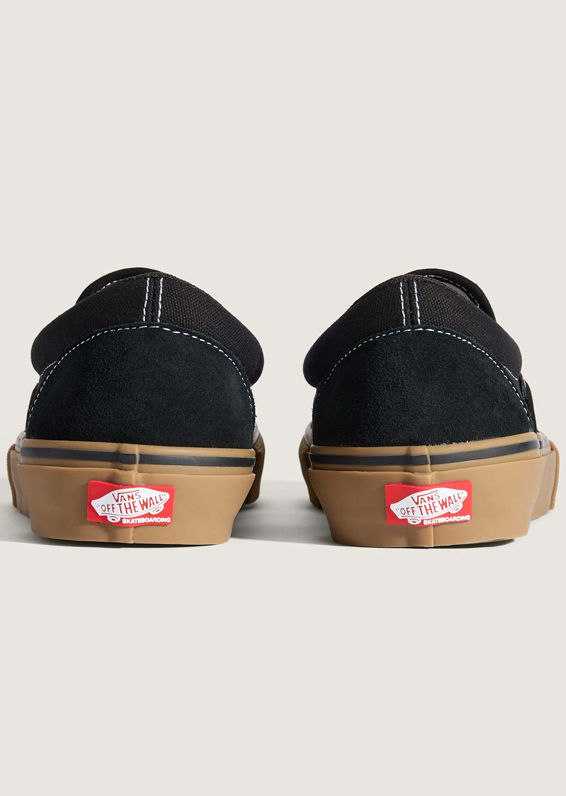 Vans Men's Skate Slip-On Shoes Black/Gum/White