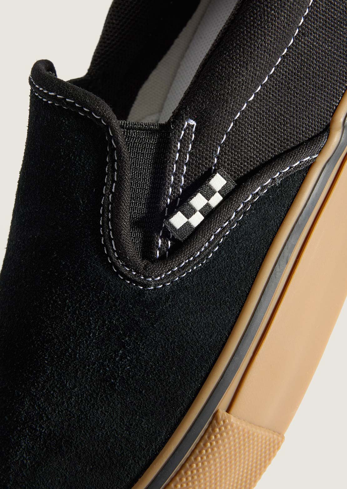 Vans Men's Skate Slip-On Shoes Black/Gum/White