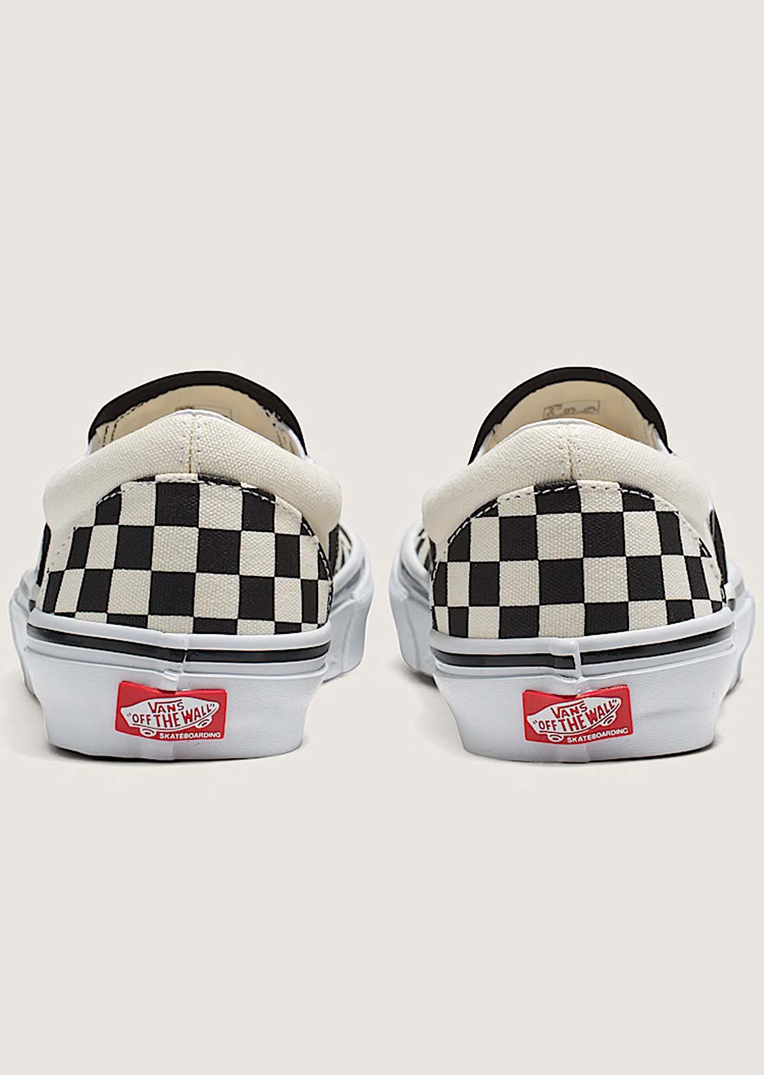 Vans Men's Skate Slip-On Shoes (Checkerboard) Black/Off