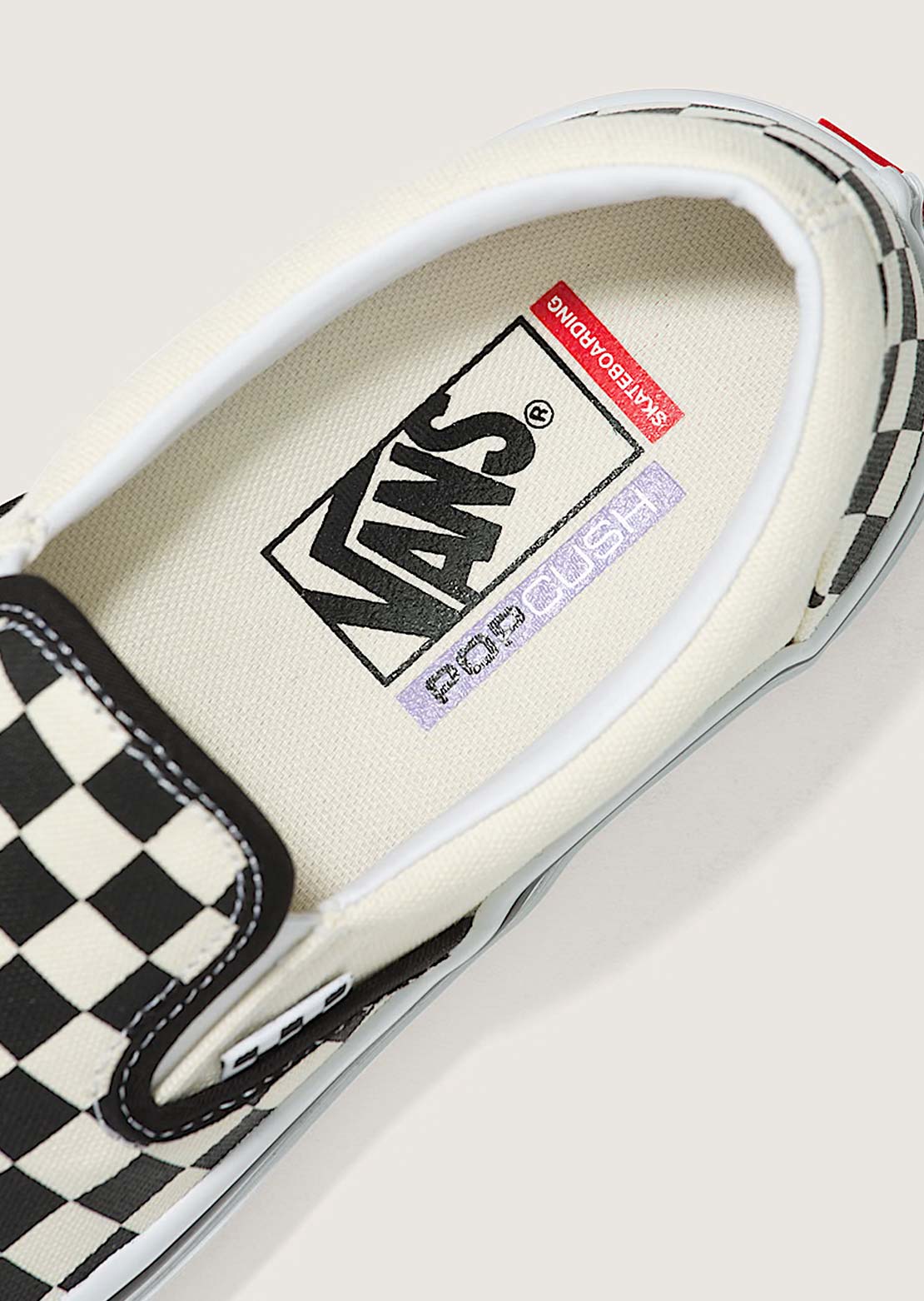 Vans Men's Skate Slip-On Shoes (Checkerboard) Black/Off