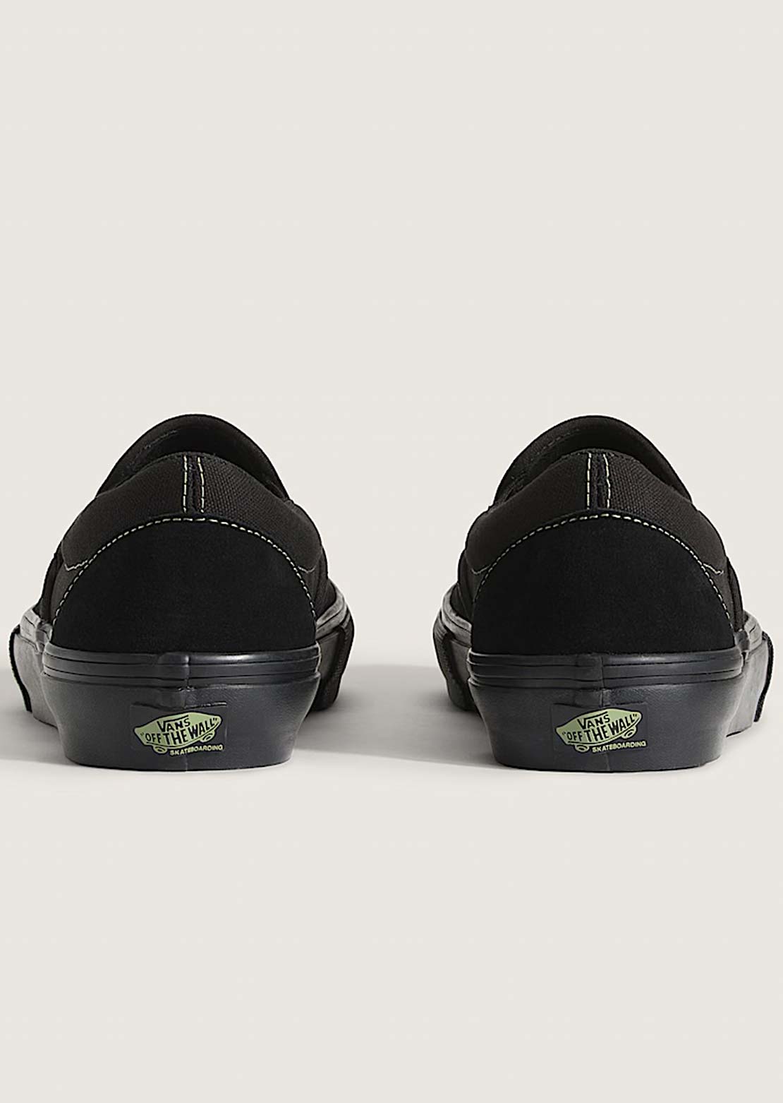 Vans Men's Skate Slip-On Shoes Black/Black/Olive