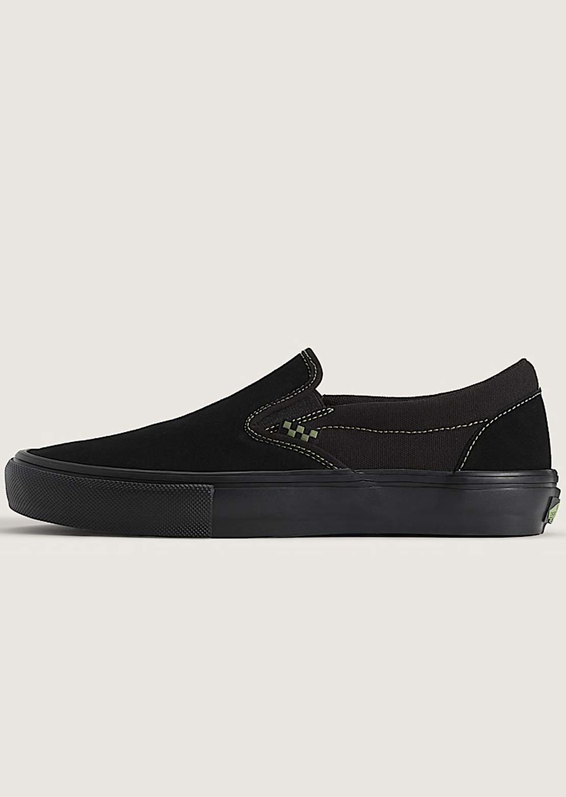 Vans Men's Skate Slip-On Shoes Black/Black/Olive