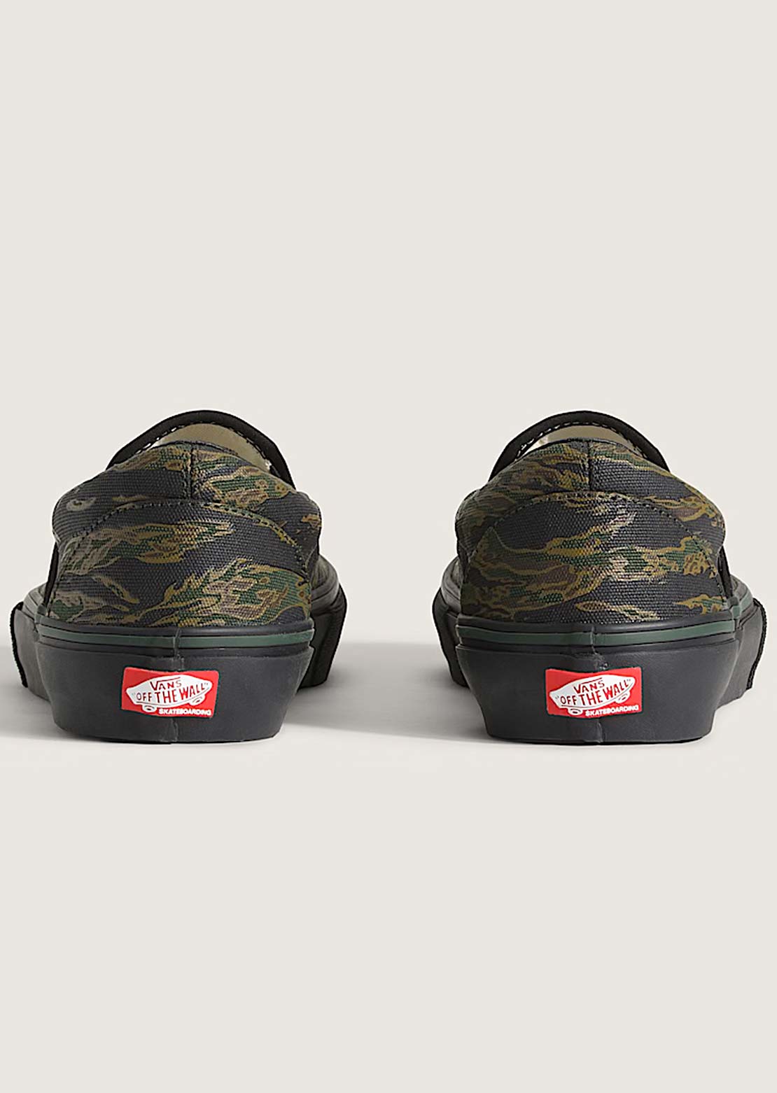 Vans Men's Skate Slip-On Shoes Camo Green/Black