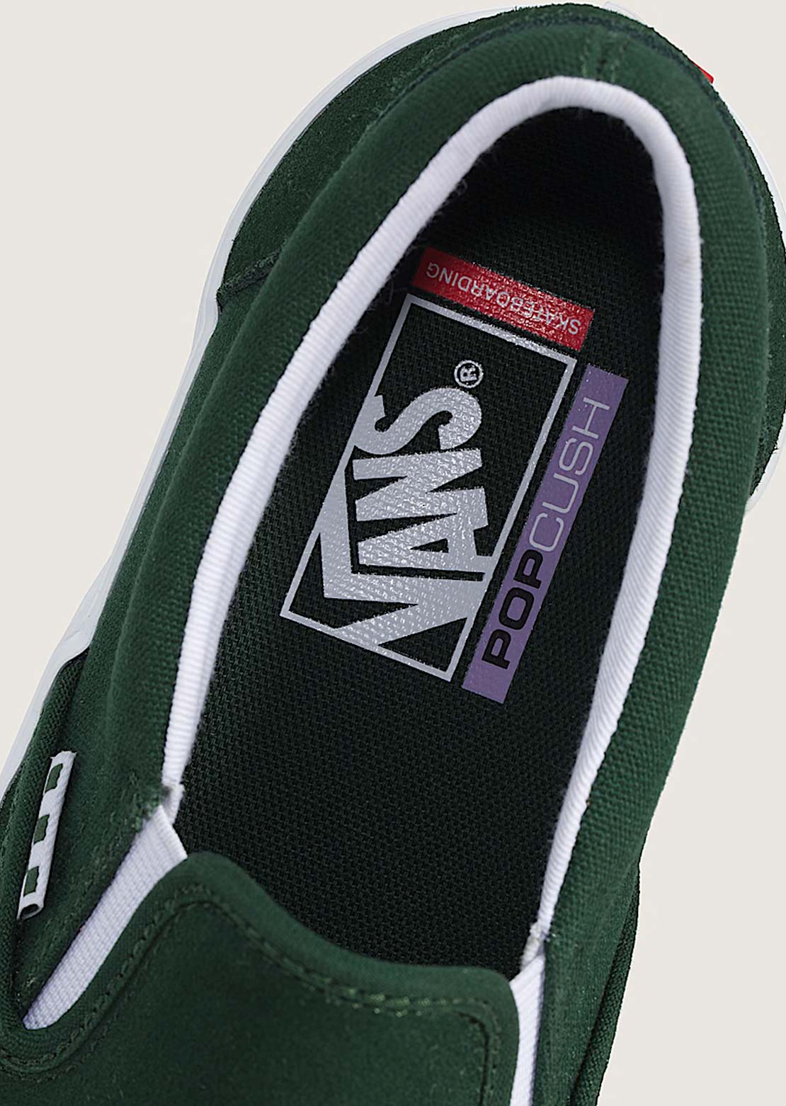 Vans Men's Skate Slip-On Shoes Green/White