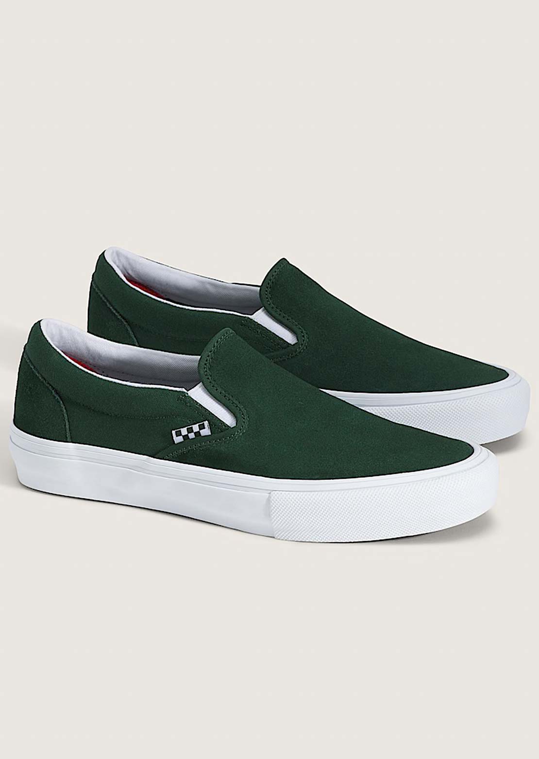 Vans Men's Skate Slip-On Shoes Green/White