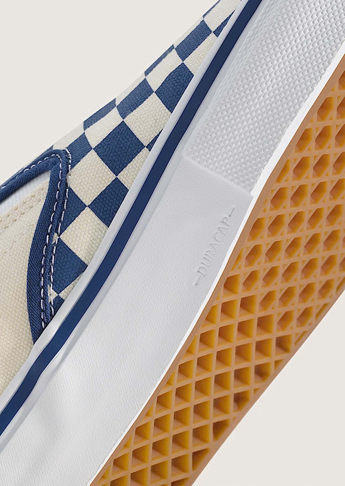 Vans Men's Skate Slip-On Shoes Blue Checkerboard