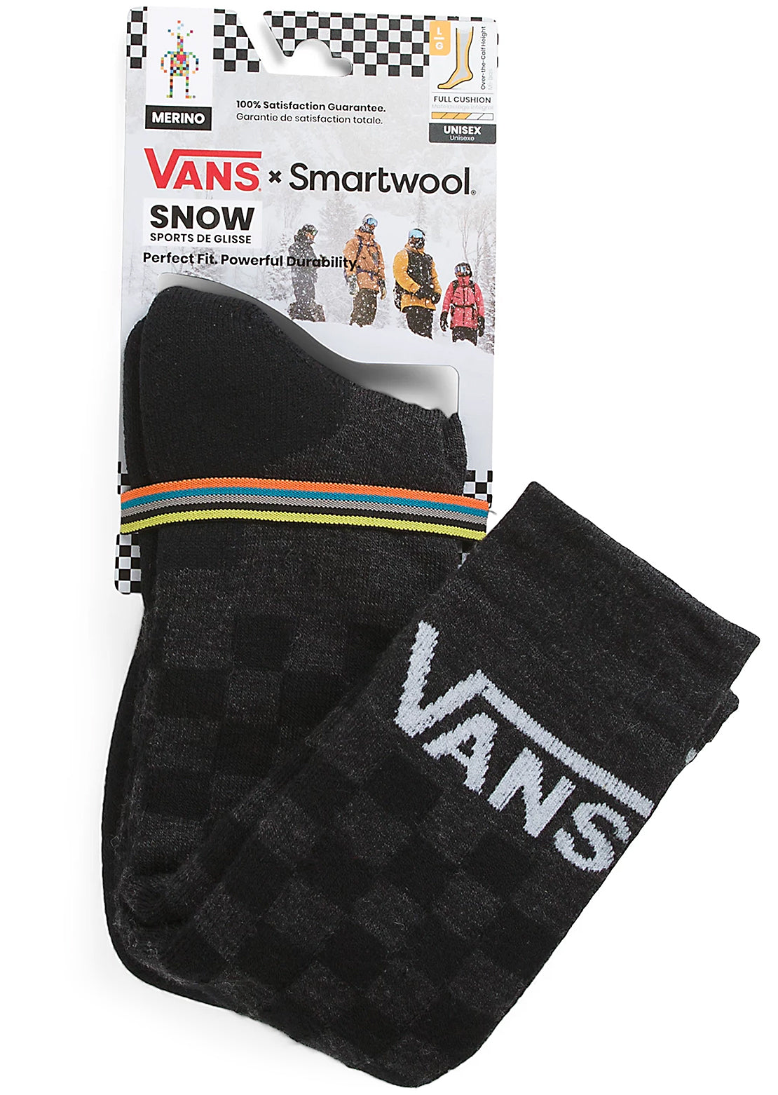 Vans Men&#39;s Smartwool Full Cushion Snow Socks Black