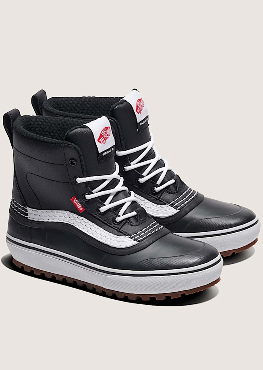 Vans Men's Standard MID Waterproof Shoes Black/White