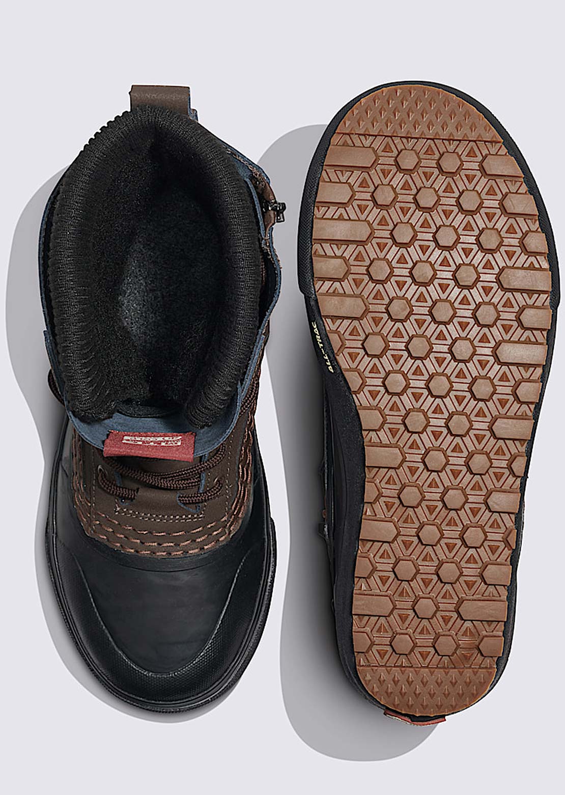 Vans Men's Standard Zip Waterproof Shoes Brown/Black