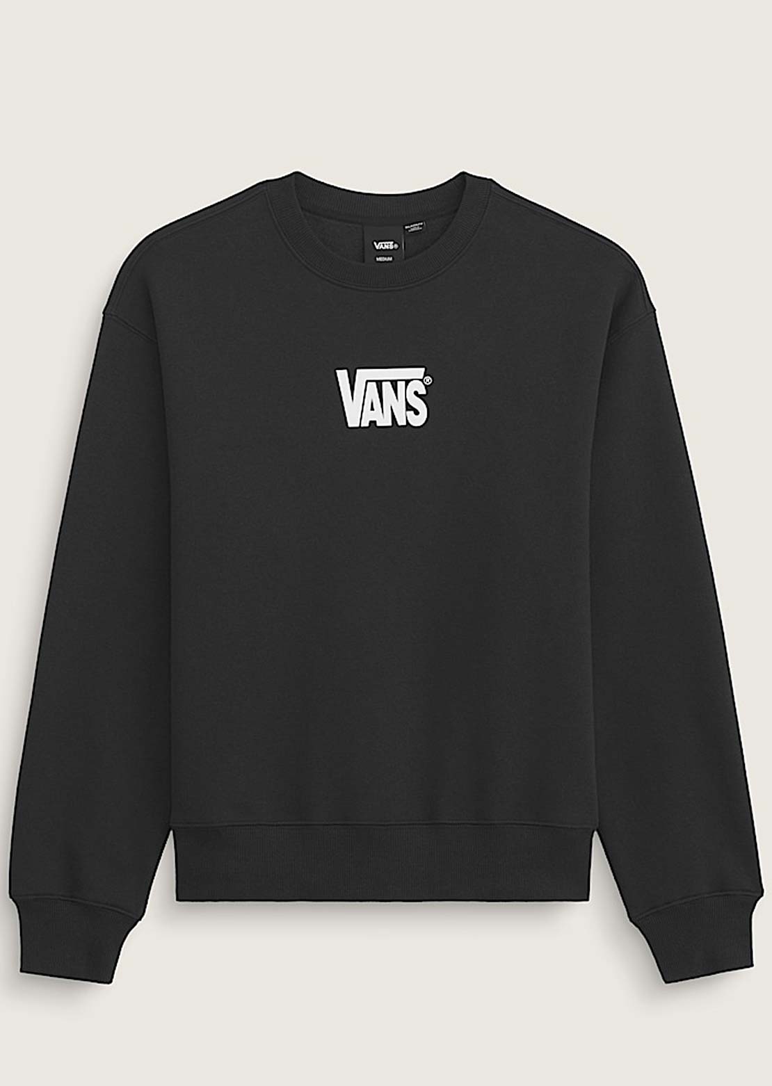 Vans Men's Stretch Logo Crew Sweater Black/White