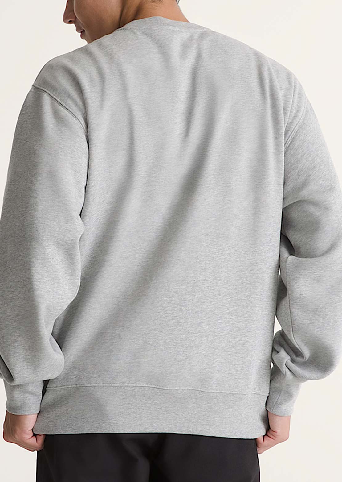 Vans Men's Stretch Logo Crewneck Sweatshirt Cement Heather