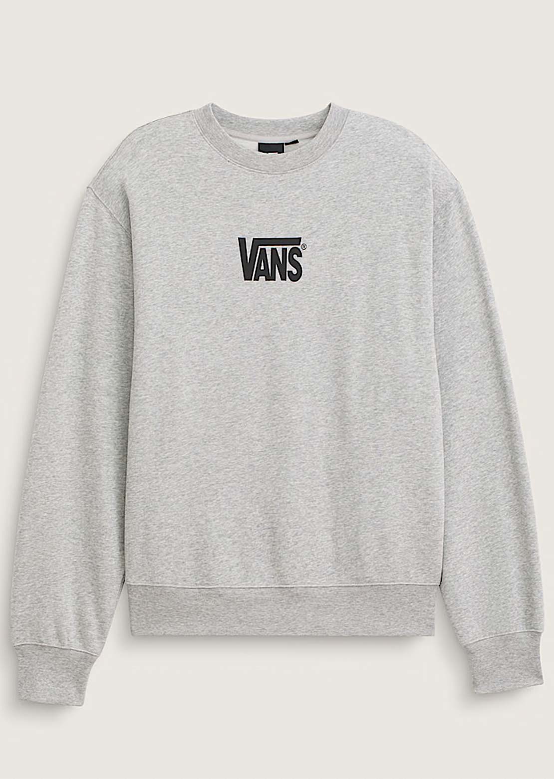 Vans Men's Stretch Logo Crewneck Sweatshirt Cement Heather