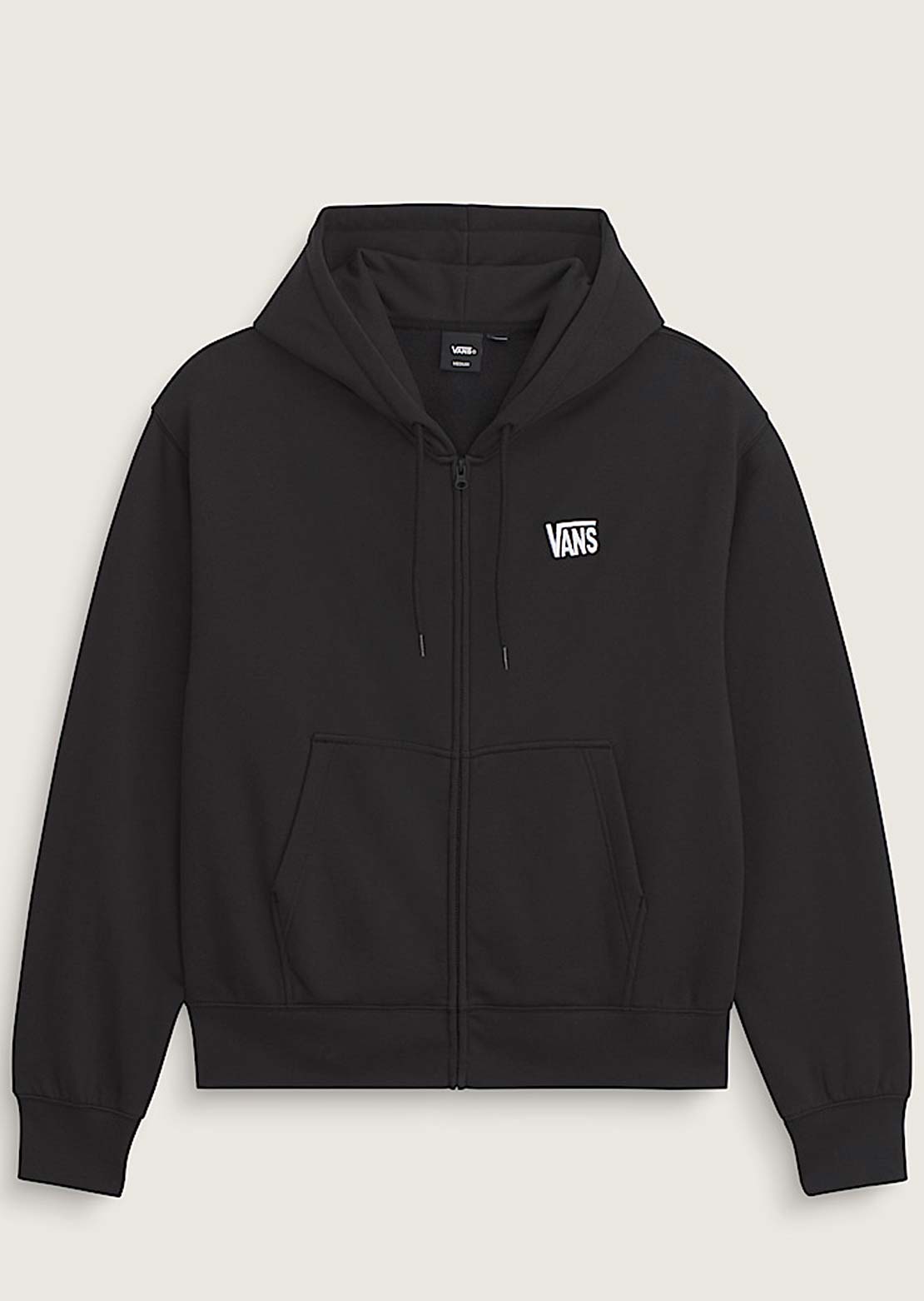 Vans Men's Stretch Logo Full Zip Hood Black/White