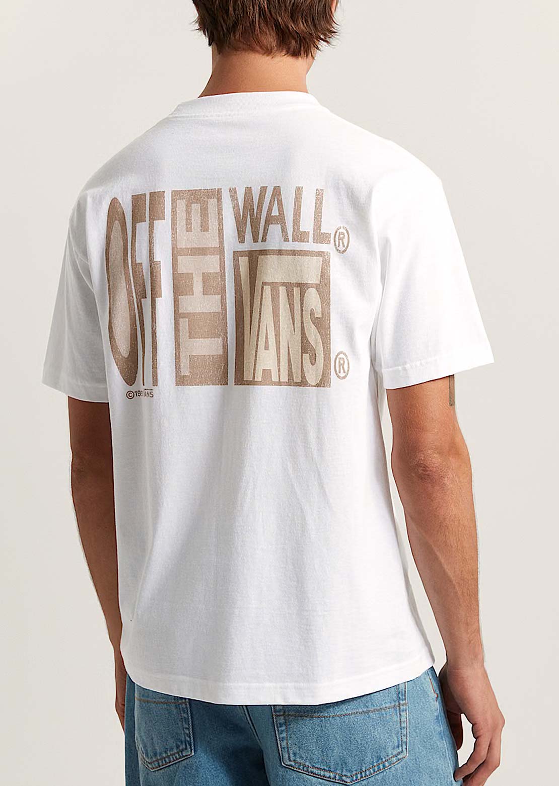 Vans Men's Stretch Stack Crackle T-Shirt White