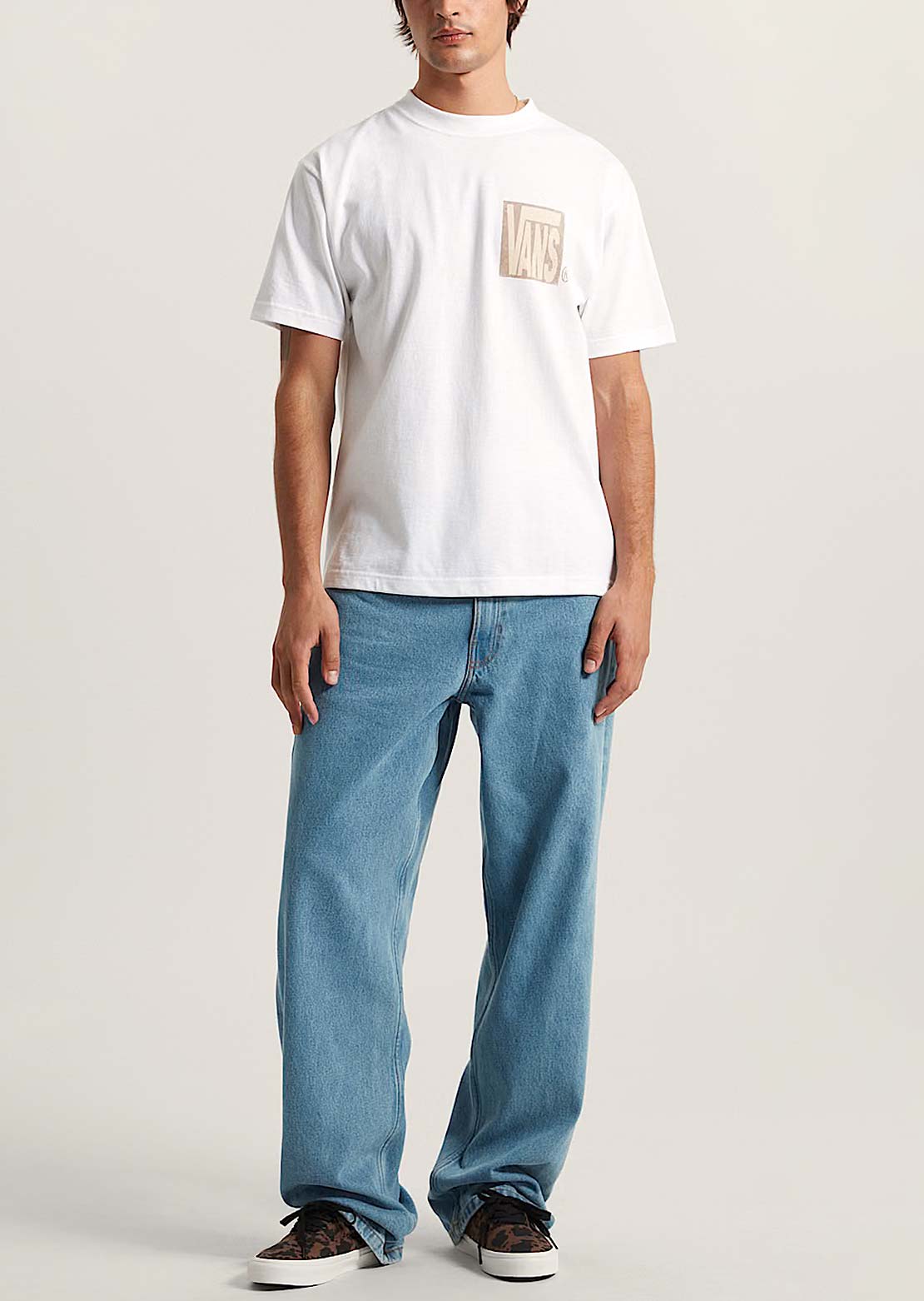 Vans Men's Stretch Stack Crackle T-Shirt White