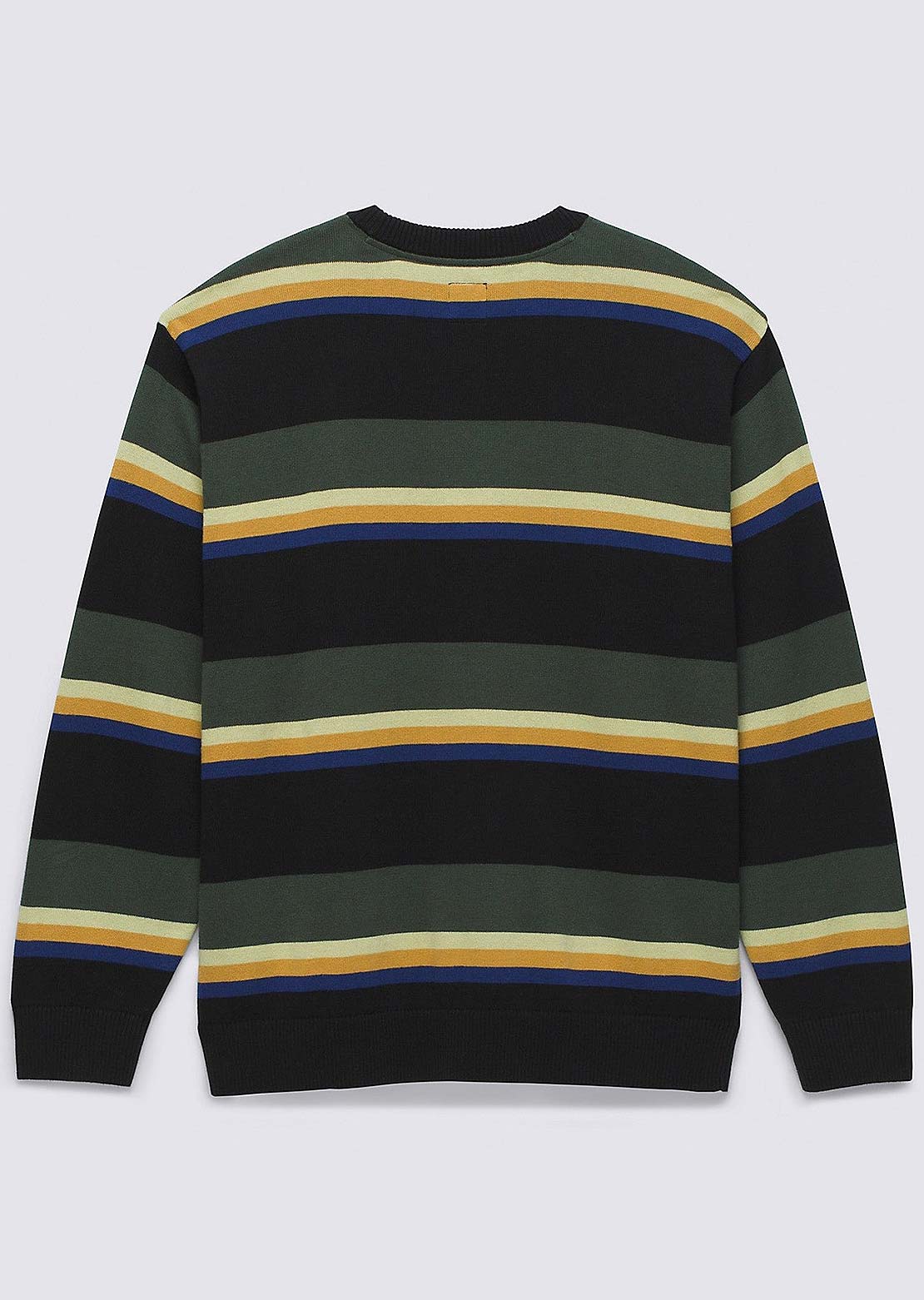 Vans Men's Tacuba Stripe Crew Sweater Black/Deep Forest