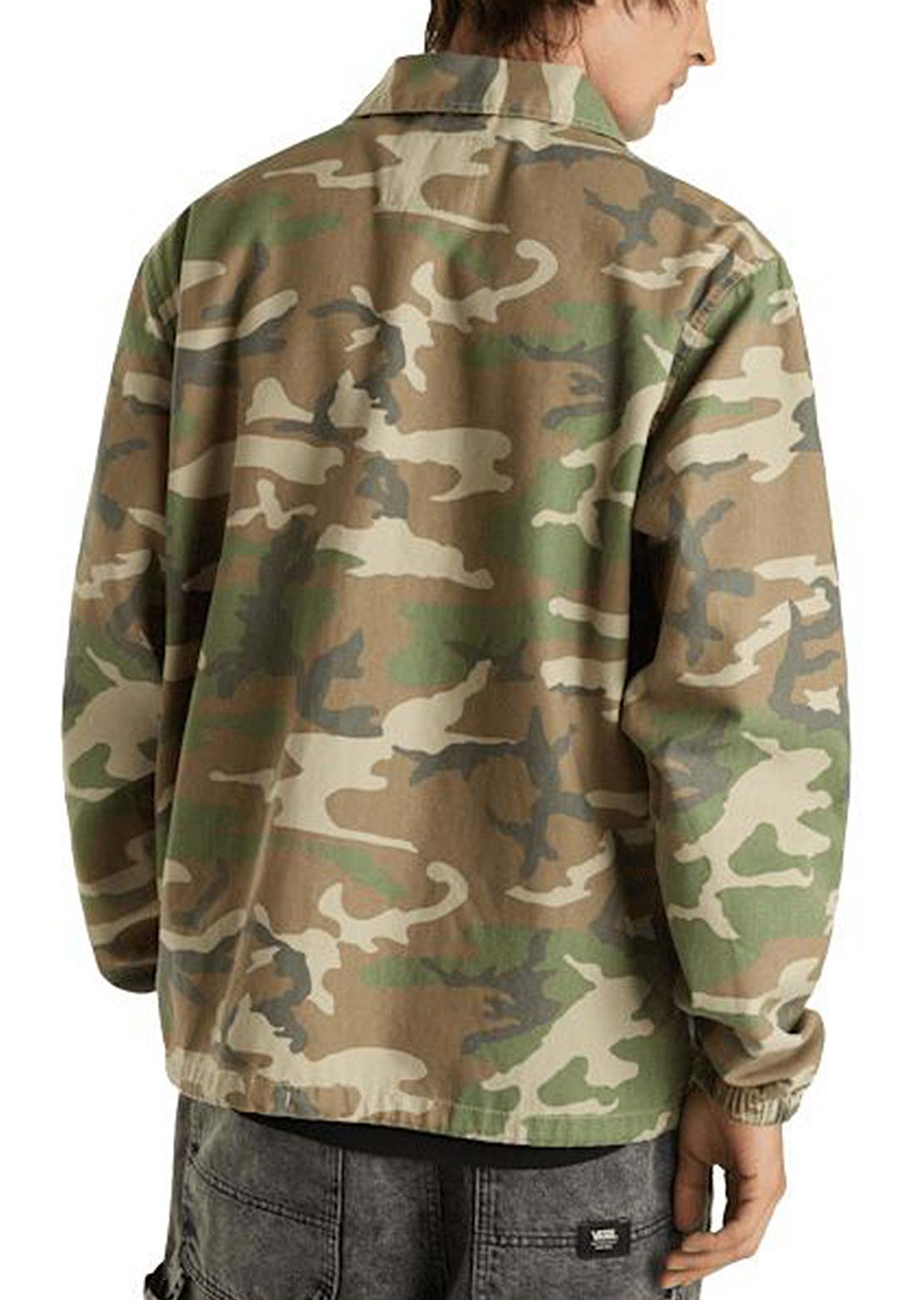Vans Men's Torrey Canvas Coach Jacket Vintage Camo