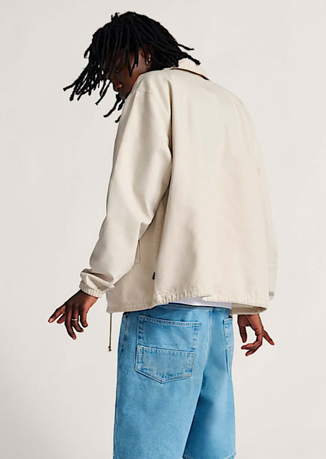 Vans Men's Torrey Canvas Coaches Jacket Taupe Mist