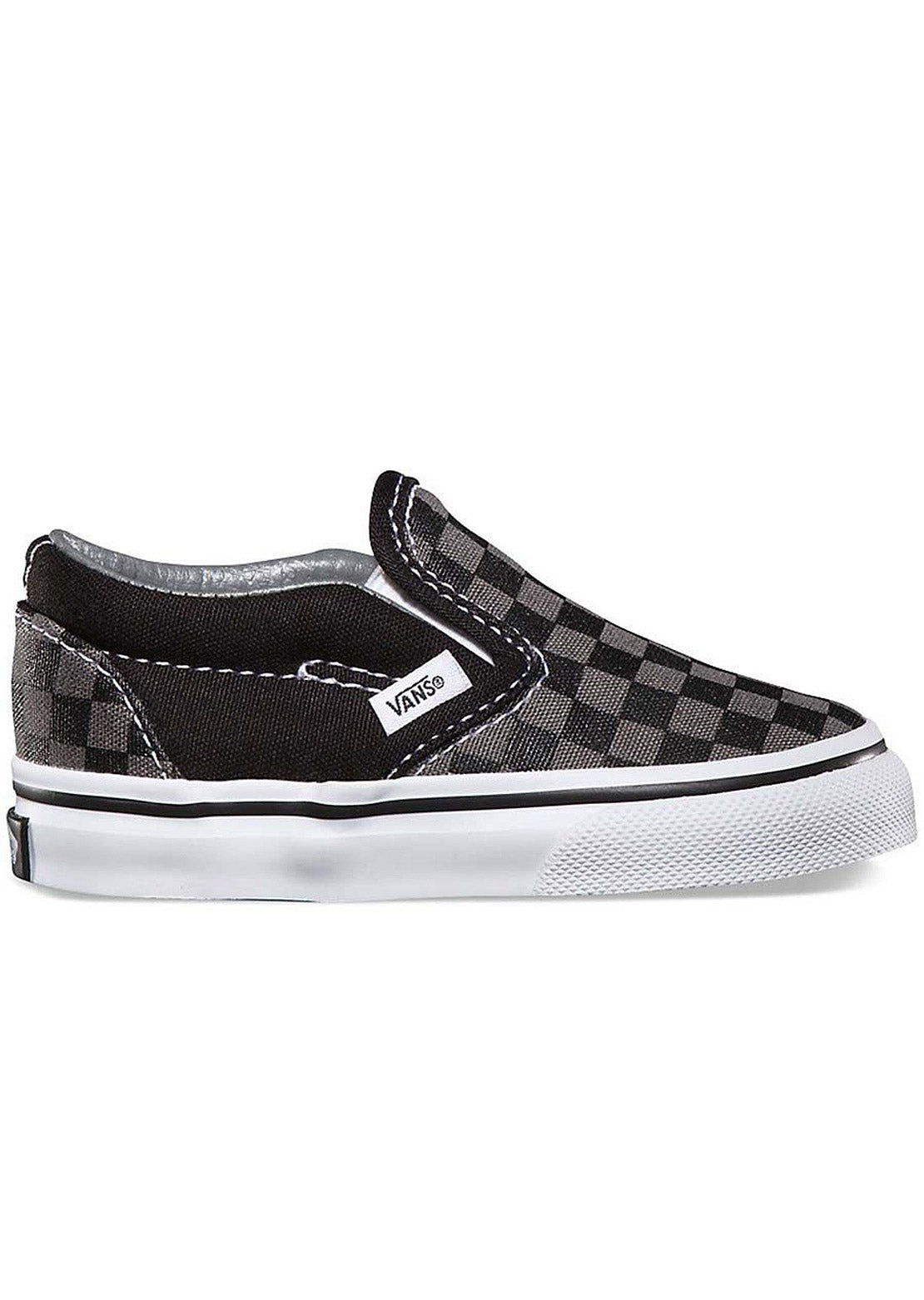 Vans Toddler Classic Slip-On Sandals Black Pewter Checkerboard