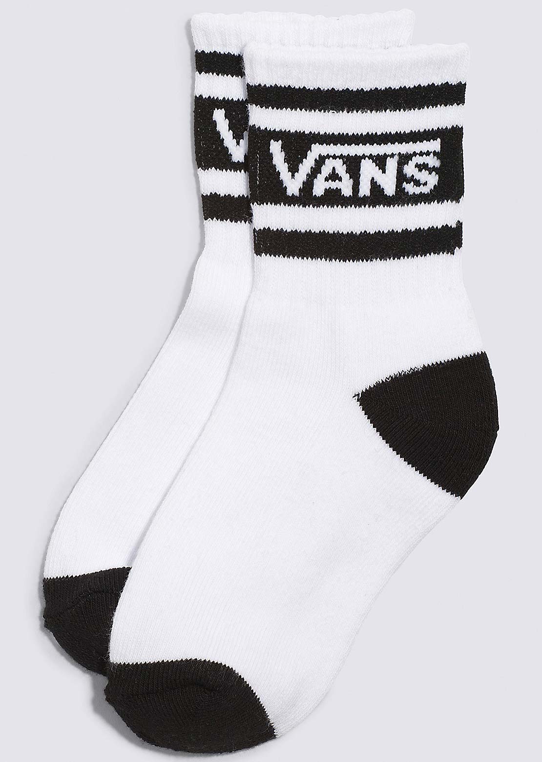 Vans Toddler Drop V Crew 12-24 month Socks White/Black