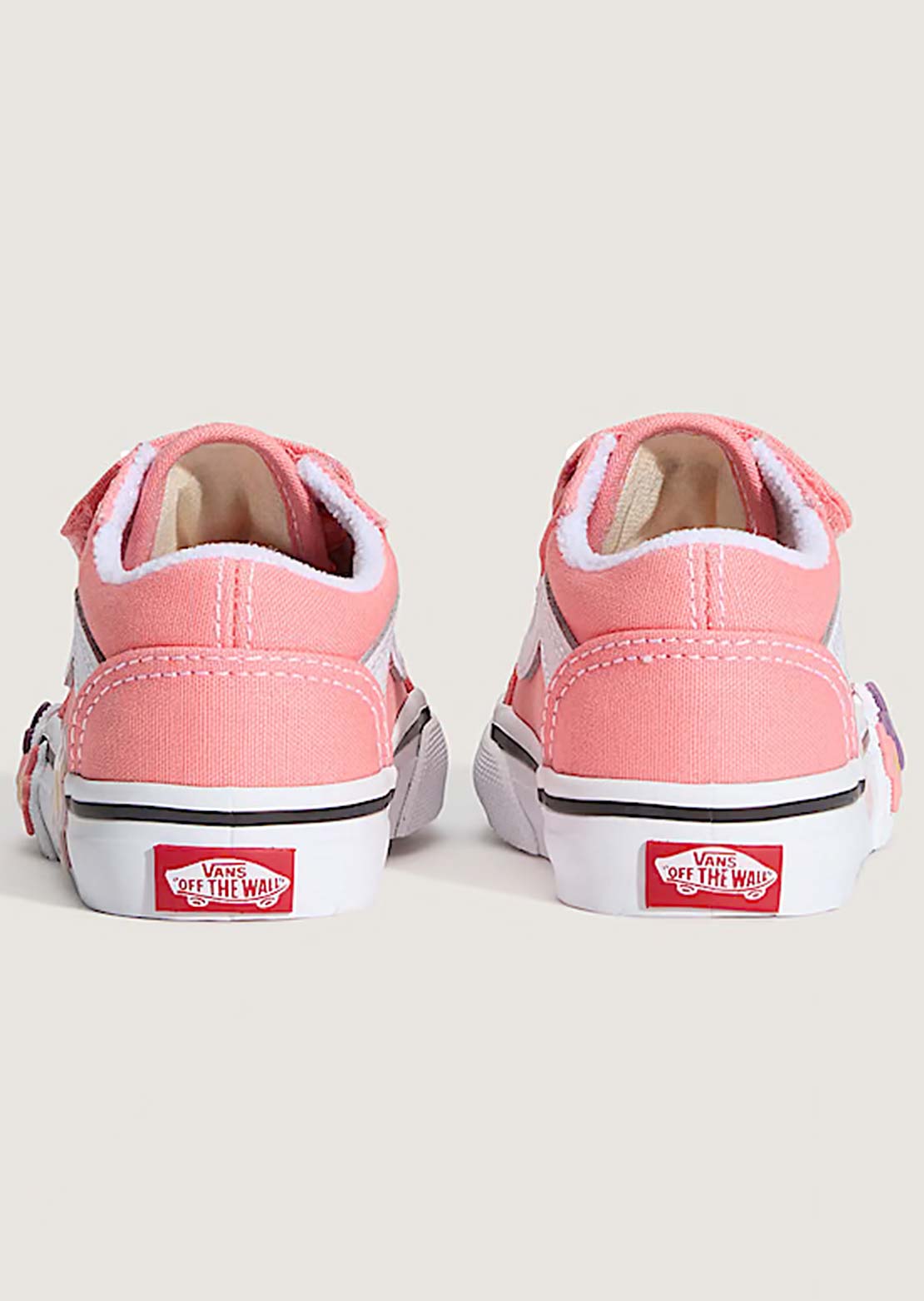 Vans Toddler Old Skool V Flower Shoes Sunset Blush Pink