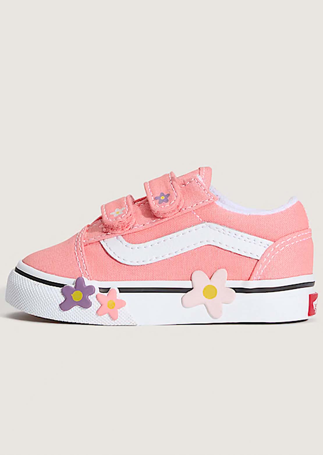 Vans Toddler Old Skool V Flower Shoes Sunset Blush Pink
