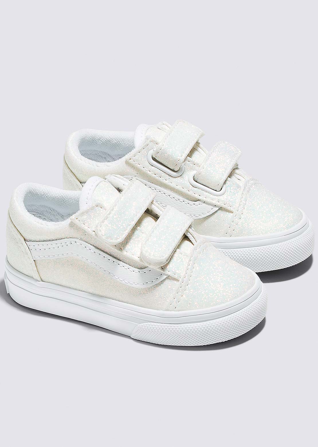 Vans Toddler Old Skool V Shoes Glittering White
