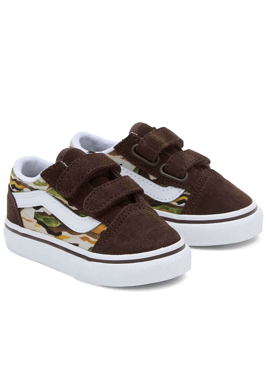 Vans Toddler Old Skool V Shoes Painted Camo Brown/Multi
