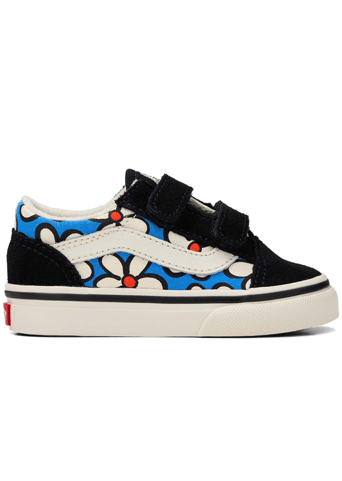 Vans Toddler Old Skool V Shoes Painted Floral Bright Azure