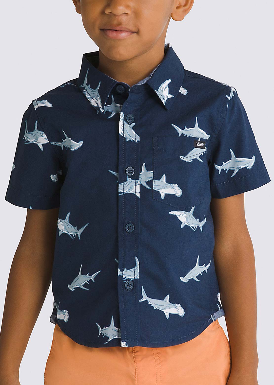 Vans Toddler Shark SS T-Shirt Dress Blues