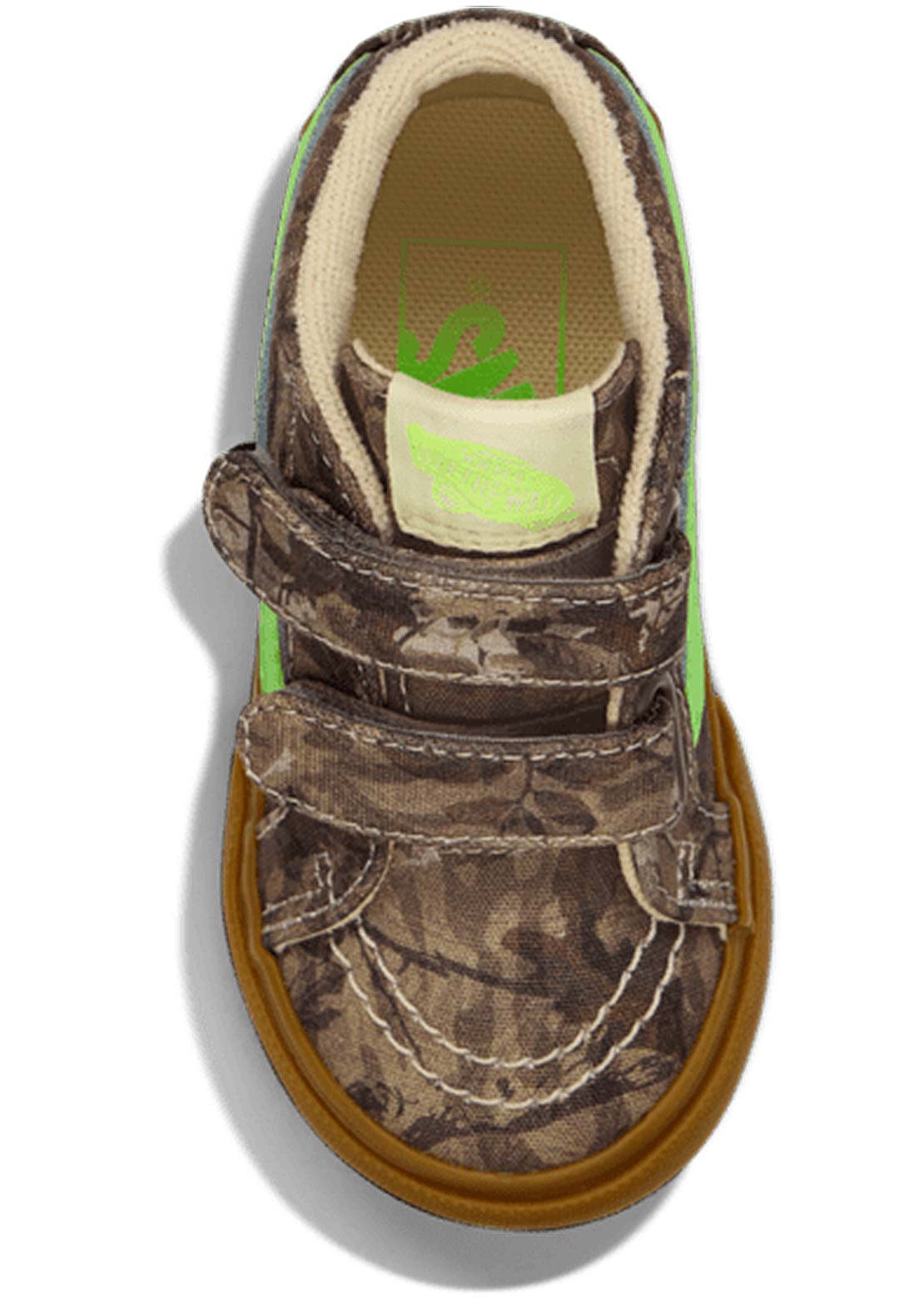 Vans Toddler SK8-Mid Reissue V Shoes Green Camo Gecko