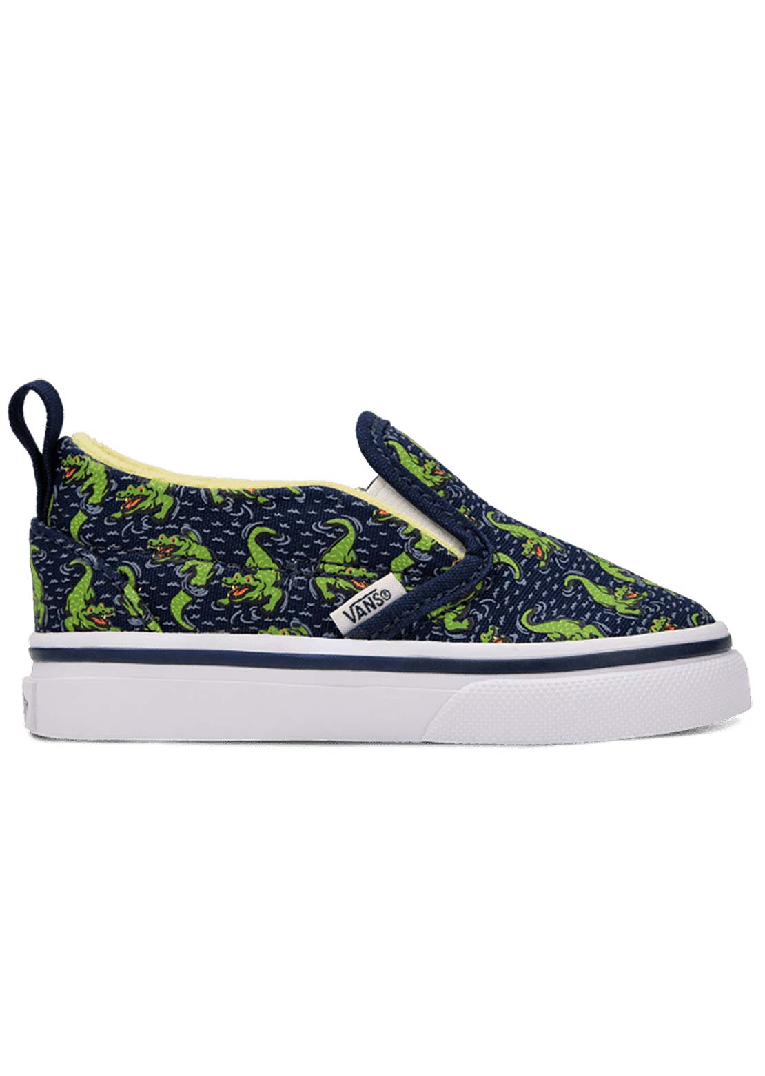 Vans Toddler Slip-on V Shoes Glow Croc Navy Yellow