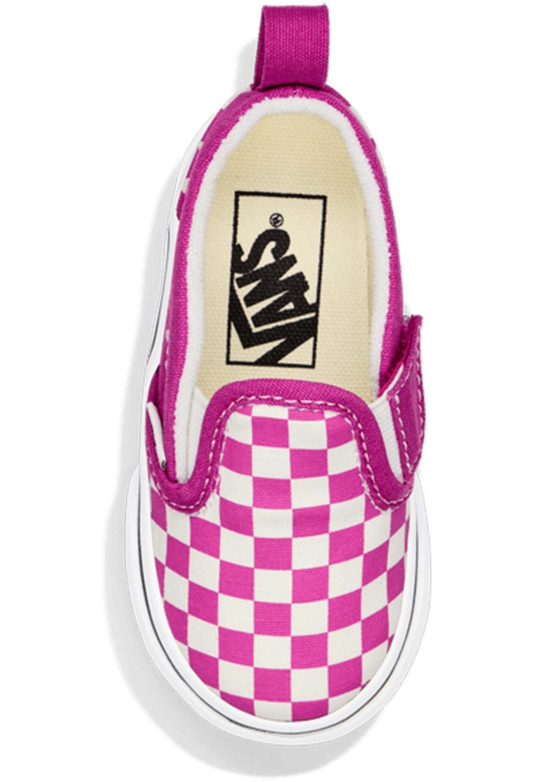 Vans Toddler Slip-on V Shoes Checkerboard Purple White