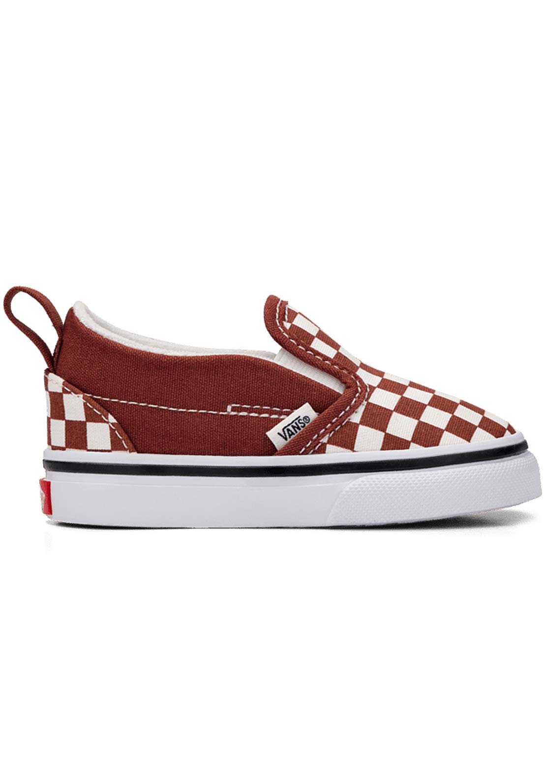 Vans Toddler Slip-on V Shoes Color Theory Checkerboard Rust