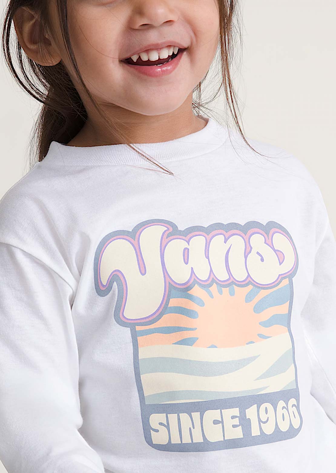 Vans Toddler Sun Dip Long Sleeve White