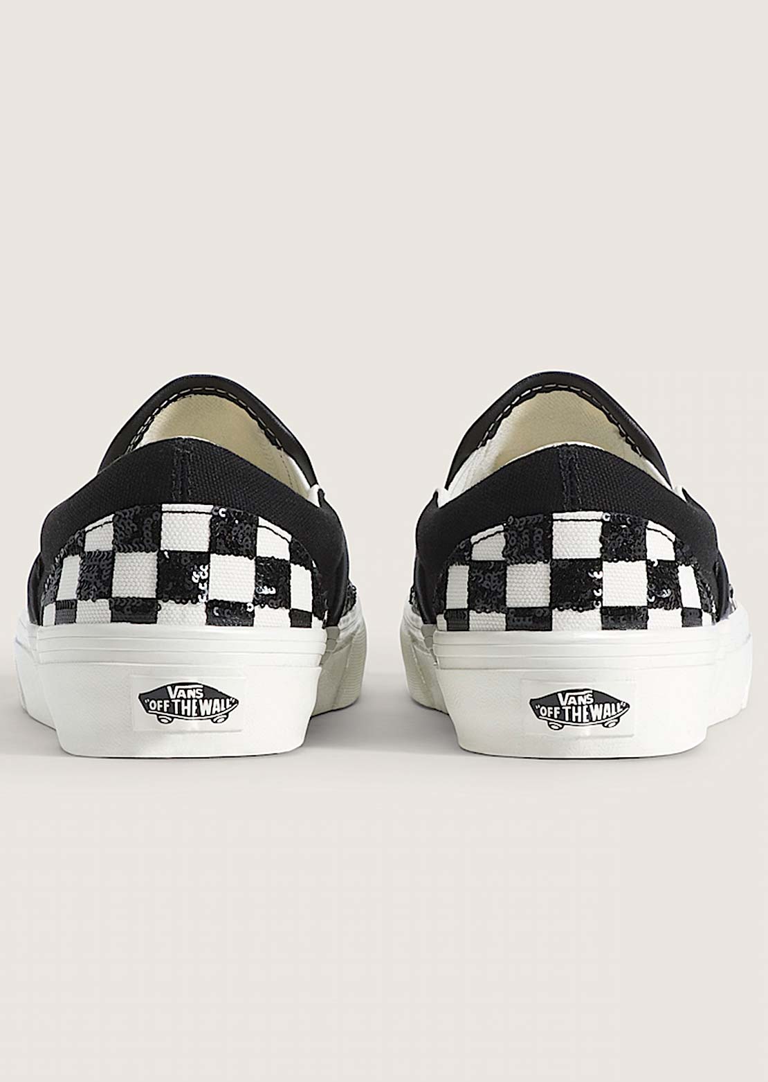 Vans Unisex Classic Slip-On Shoes Beaded Checkerboard