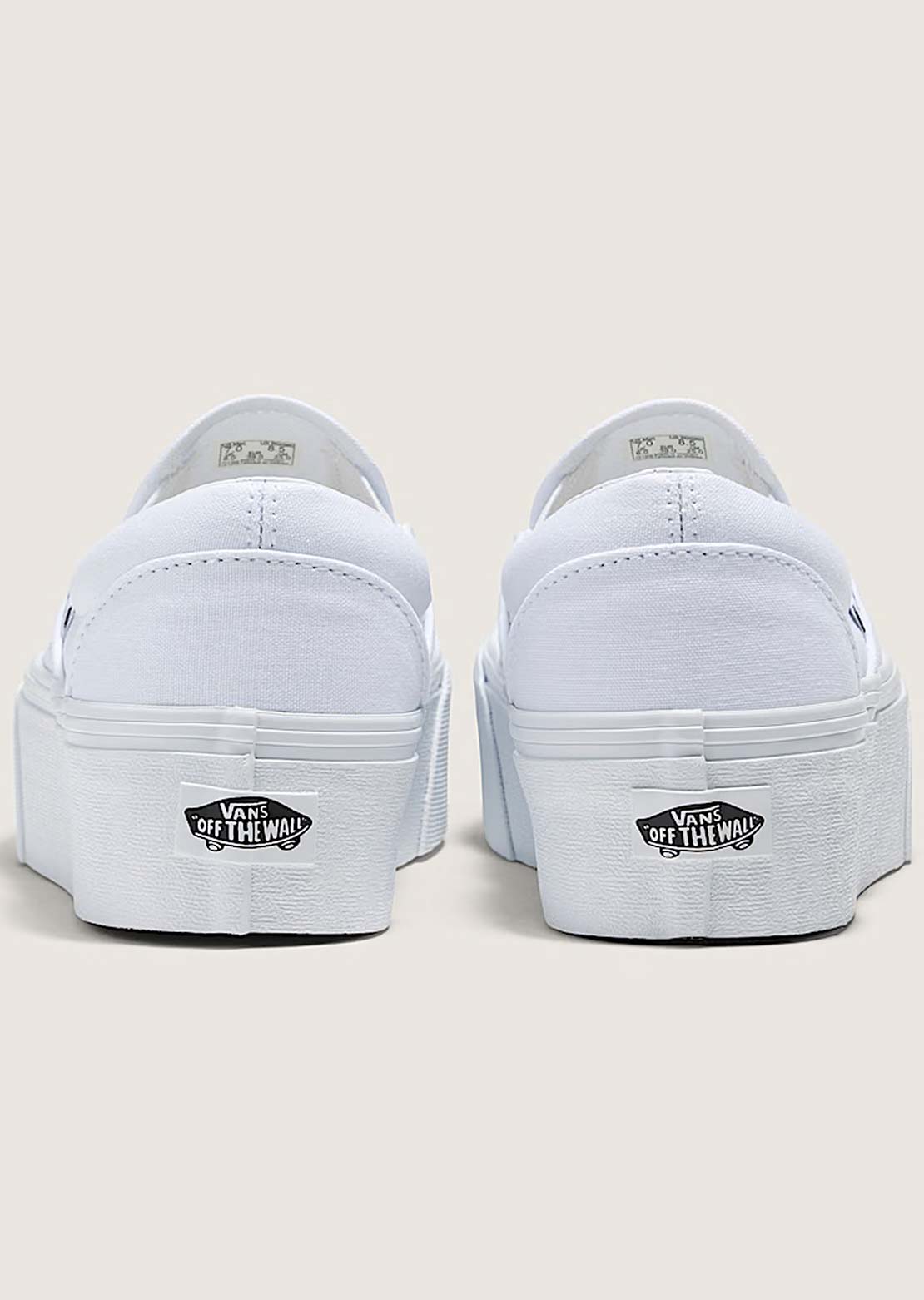 Vans Unisex Classic Slip-On Stackform Shoes True White