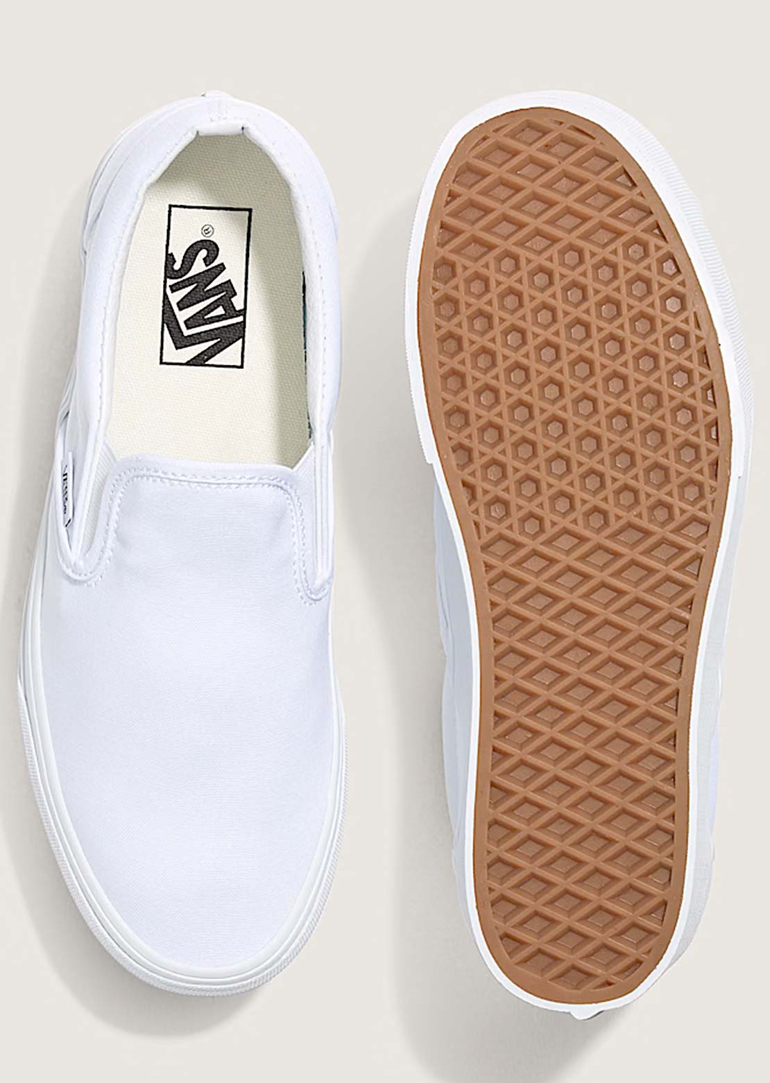 Vans Unisex Classic Slip-On Stackform Shoes True White
