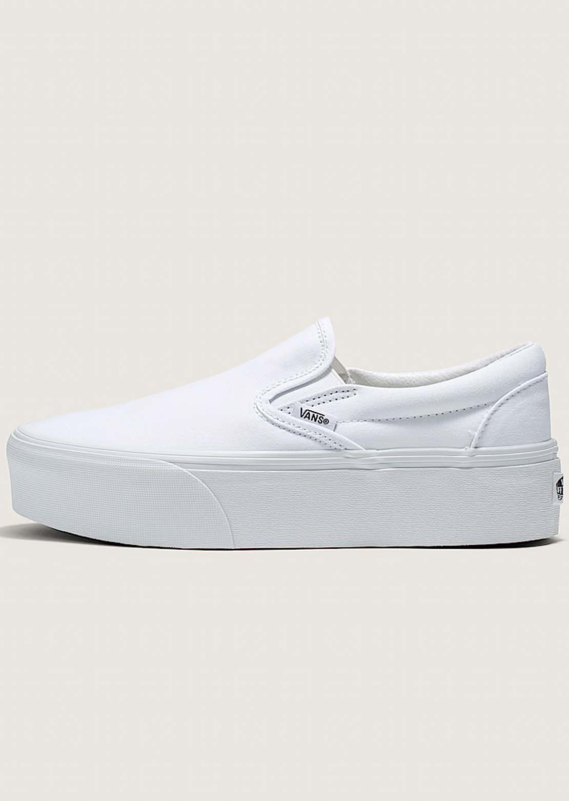Vans Unisex Classic Slip-On Stackform Shoes True White