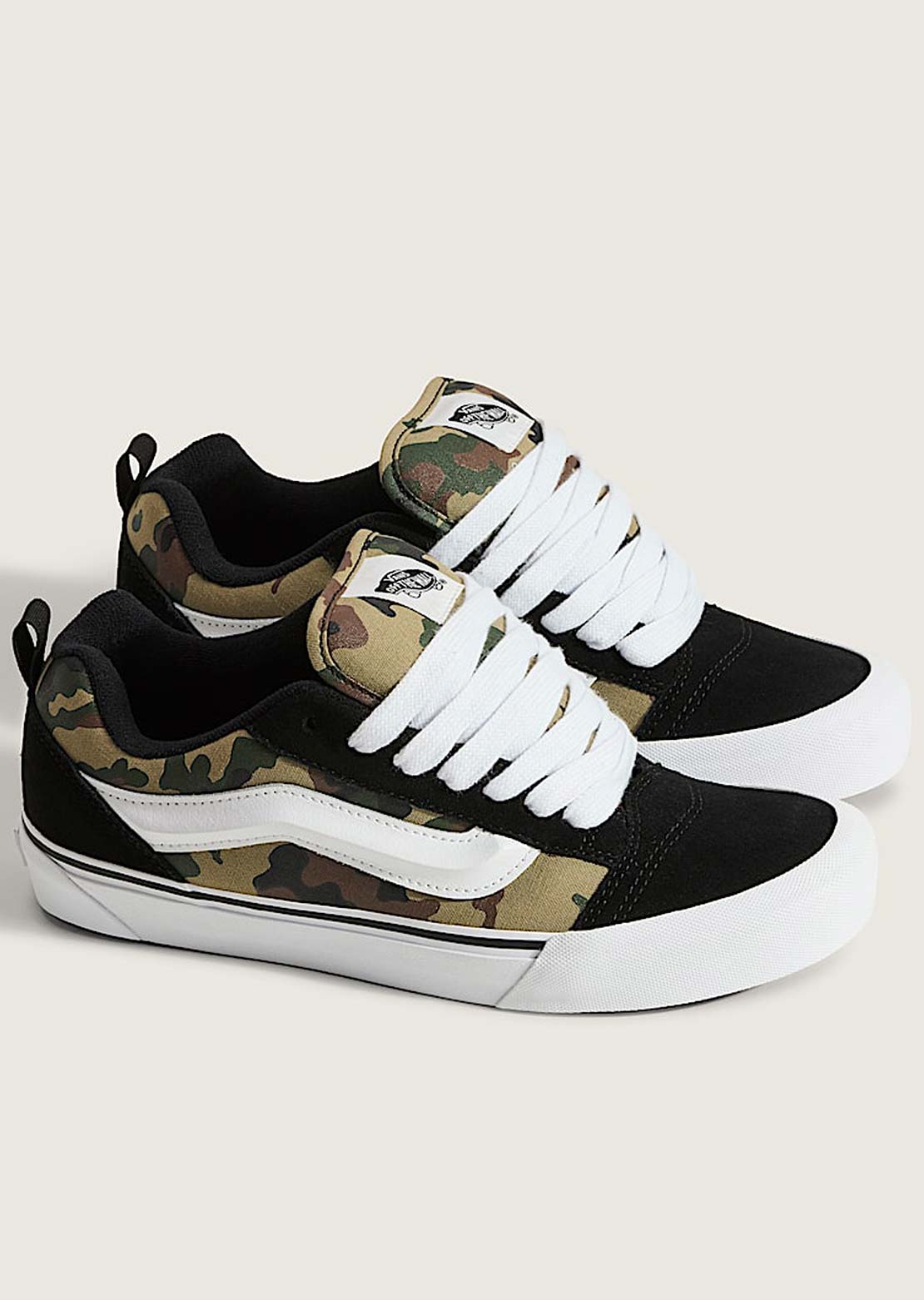 Vans Unisex Knu Skool Shoes Camo Black/Green