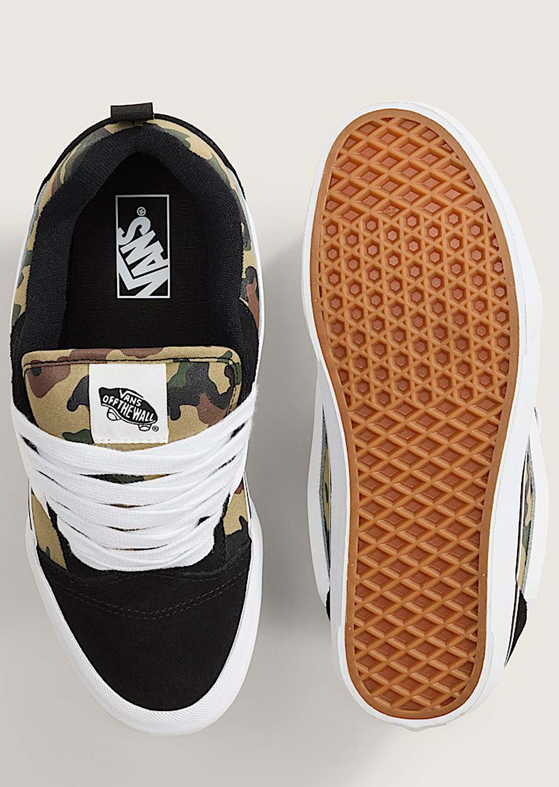 Vans Unisex Knu Skool Shoes Camo Black/Green