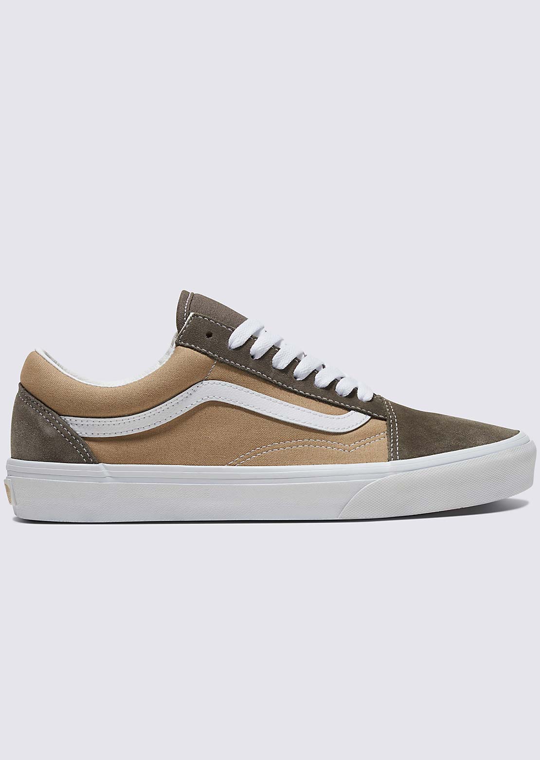 Vans Unisex Old Skool Shoes Canvas/Suede Block Brown