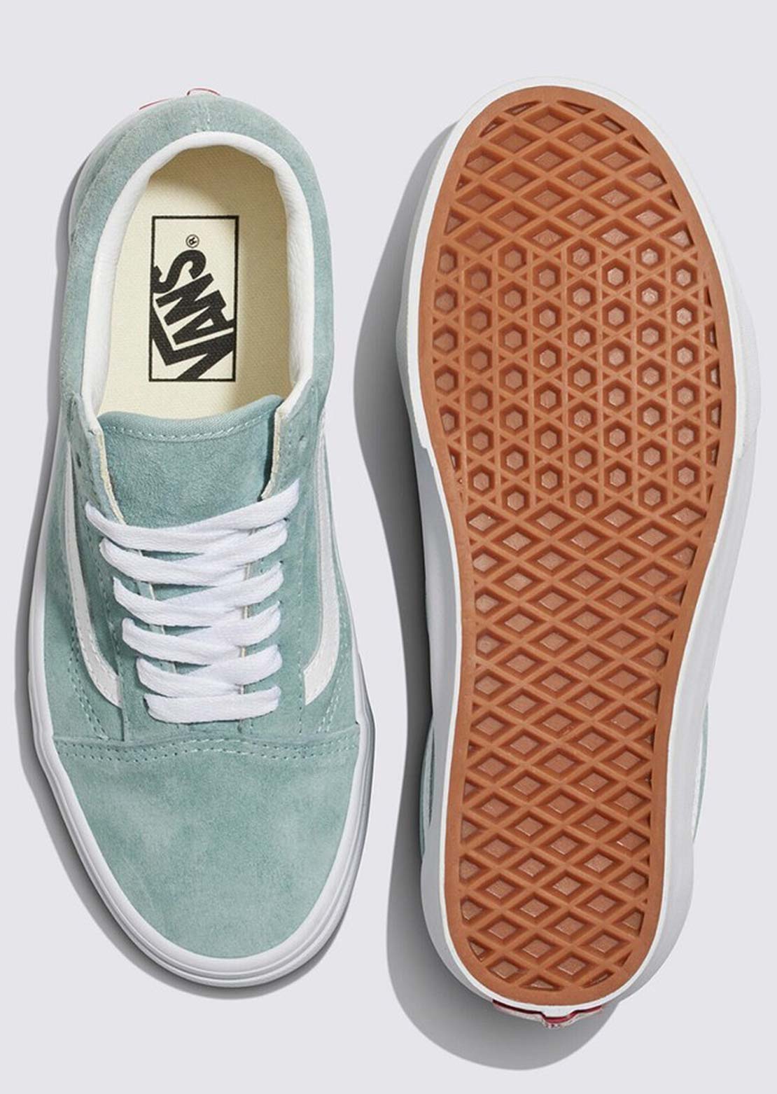 Vans Unisex Old Skool Shoes Pig Suede Gray Mist