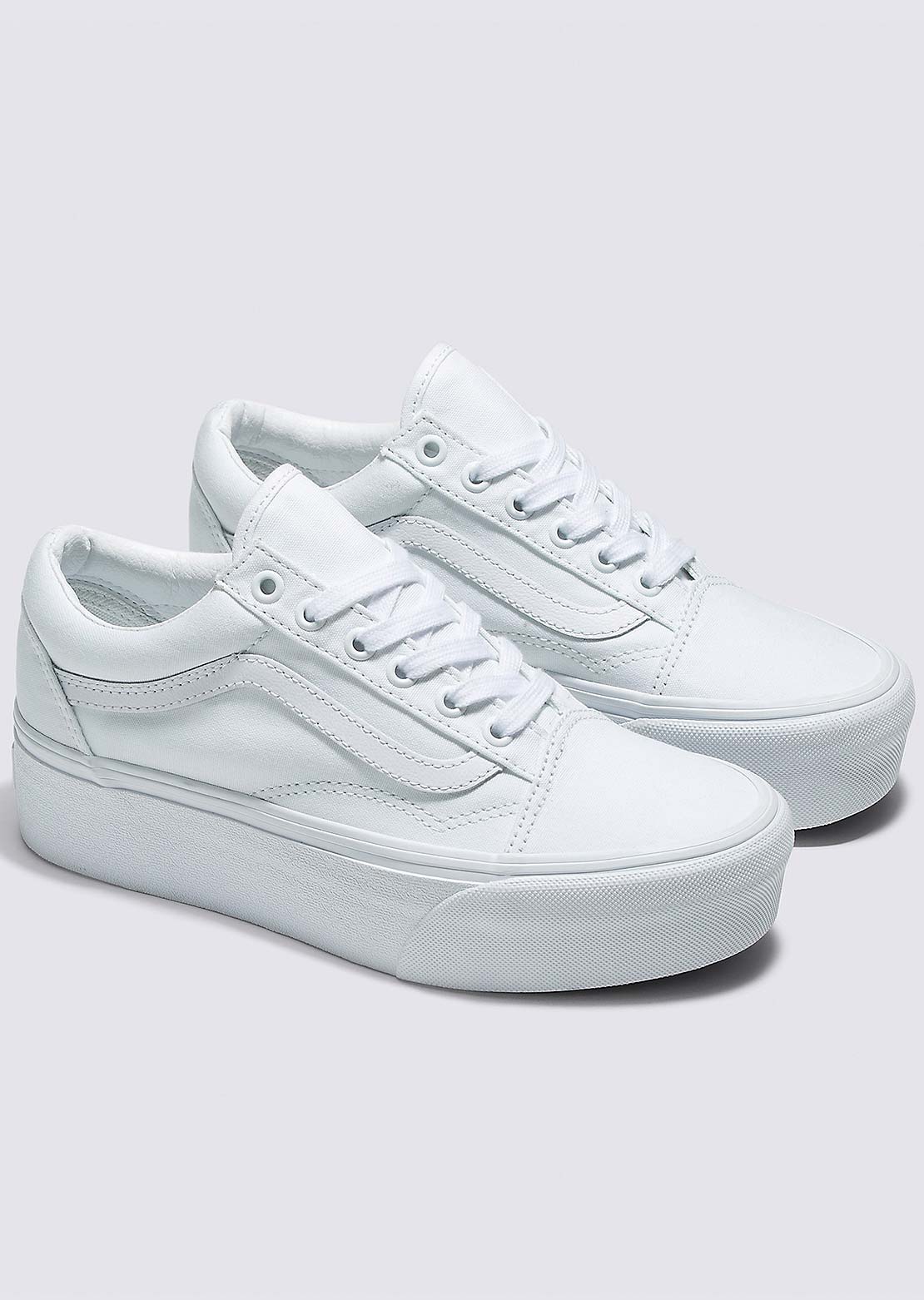 Vans Unisex Old Skool Stackform Shoes True White