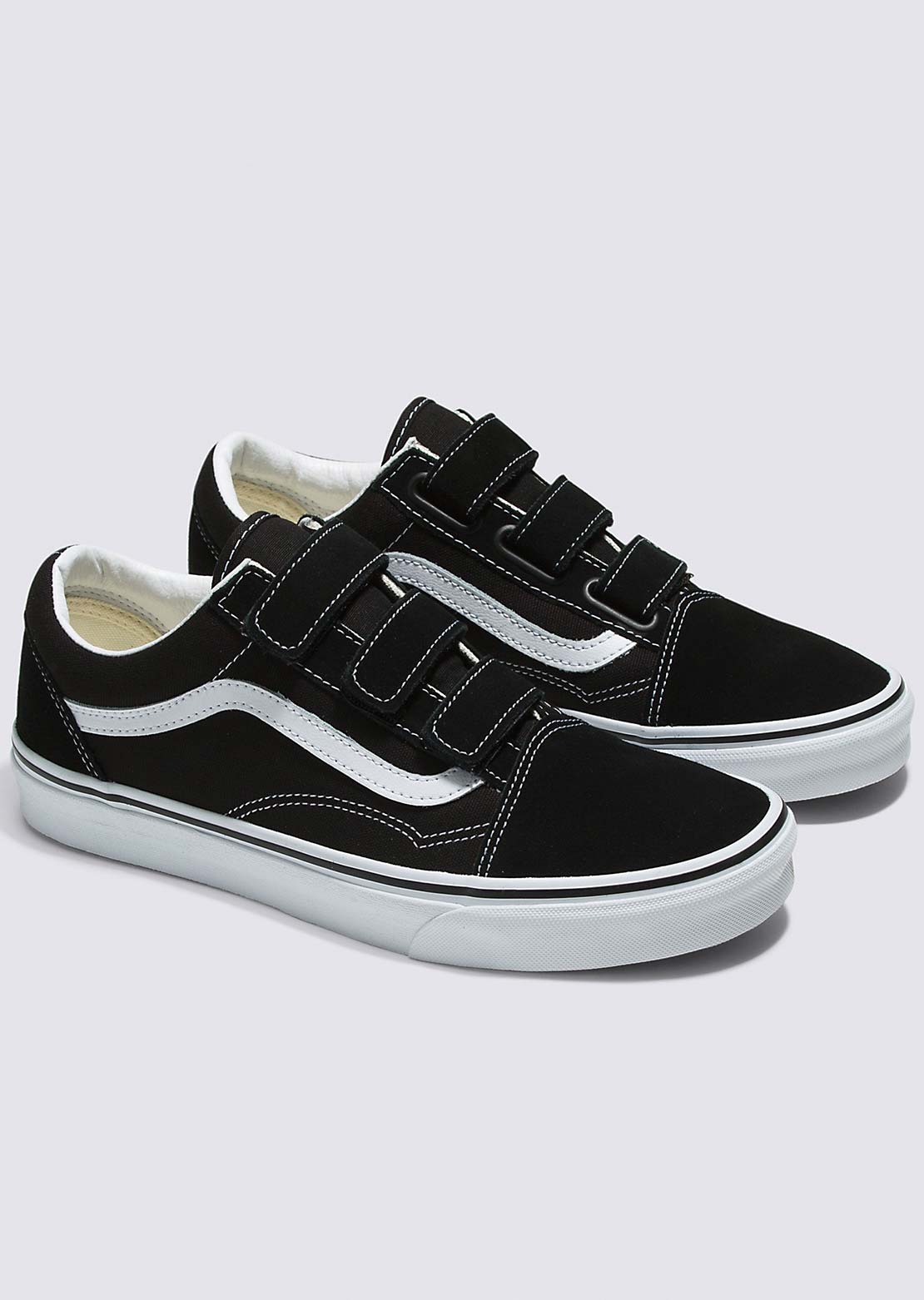 Vans Unisex Old Skool V Shoes Suede/Canvas/Black/True White