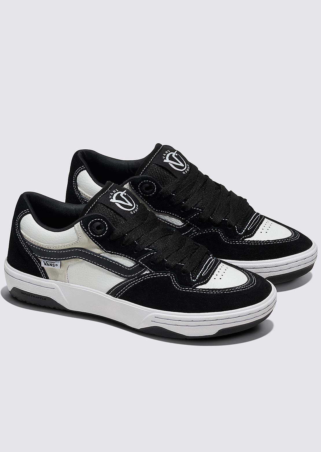 Vans Unisex Rowan 2 Skate Shoes Black/White/Black