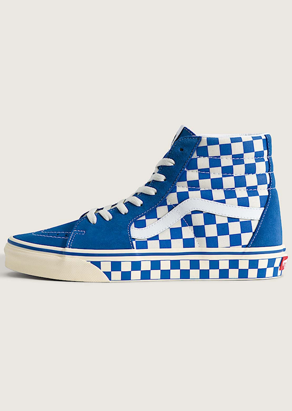 Vans Unisex SK8-Hi Shoes Chckrbrd Sidewall Classic Blue