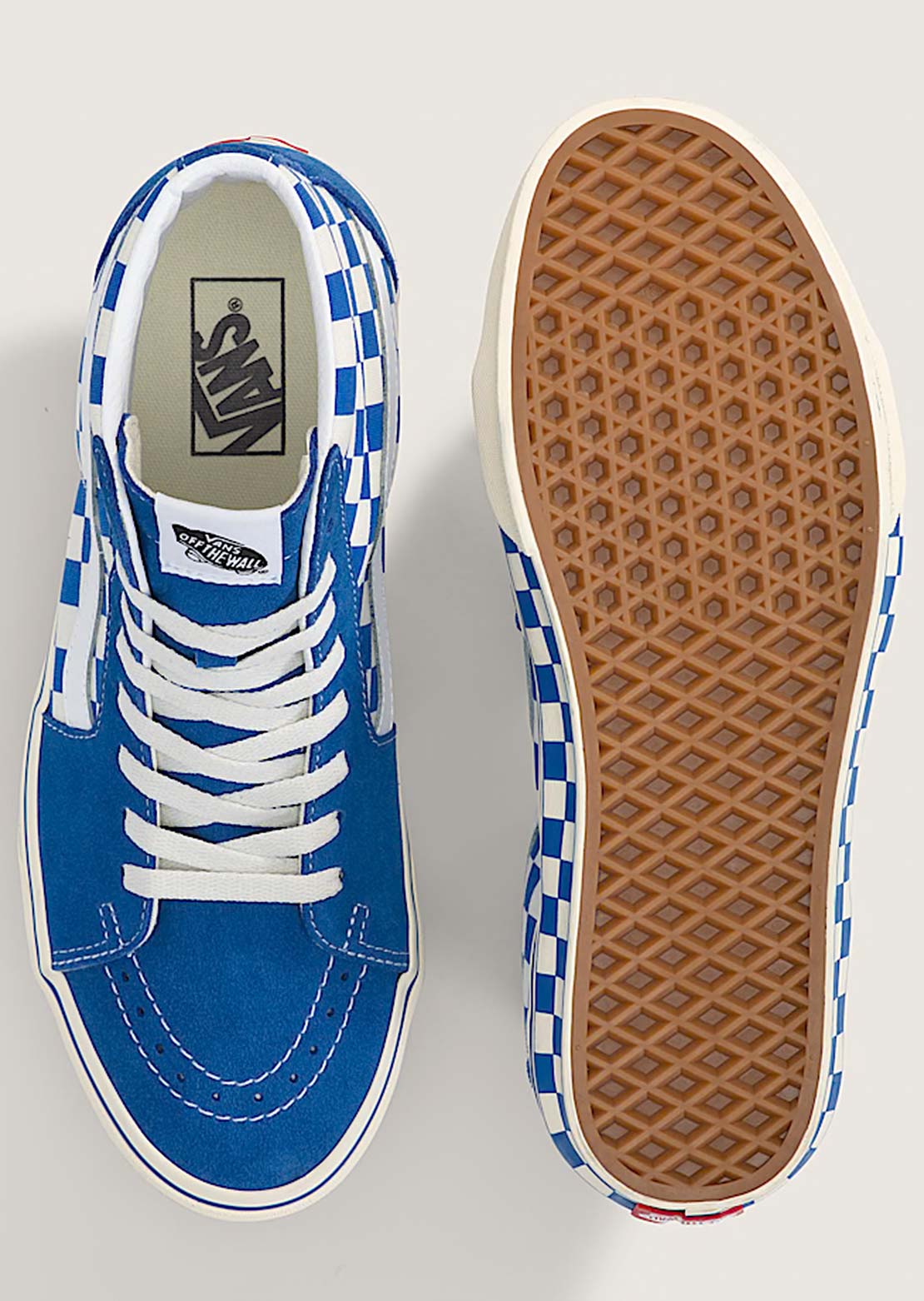 Vans Unisex SK8-Hi Shoes Chckrbrd Sidewall Classic Blue